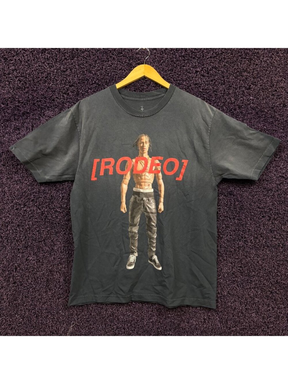 Cactus Jack Travis Scott Rodeo 10 Yr Figure Double Sided T-Shirt Size Large